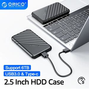 ORICO 2.5인치 하드 드라이브 케이스 USB 타입 C SATA 5Gbps SSD HDD 9.5 7mm 외장 하드 디스크 케이스 (PC용)