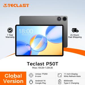 Teclast P50T 안드로이드 16 태블릿 PC 90Hz 11인치 TDDI UNISOC T7250 옥타 코어 3GB 램+13GB 확장 128GB ROM 8000mAh GPS 태블릿