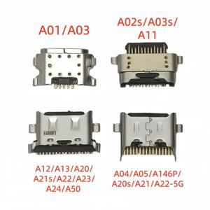 타입-C 마이크로 USB 충전 도크 충전 소켓 포트 잭 커넥터 (A01, A03, Core, A02s, A03s, A11, A12, A20, A30, A04, A05, A20s, A21, A22 호환)