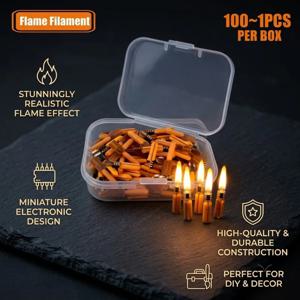 1-100Pcs DC3V COB LED 깜박이는 불꽃 에디슨 필라멘트 다이오드 DIY 촛불 전구 DIY 전구 액세서리에 대한 생일 파티 장식