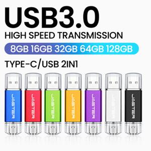 타입-C USB 3.0 플래시 드라이브 128GB 32GB 2IN1 메모리 스틱 64GB 32GB 16GB 웨딩 선물 펜 드라이브 8GB 4GB USB 스틱 펜드라이브 U 디스크