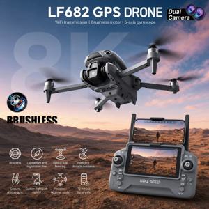 새로운 LF682 드론 8K 듀얼 카메라 FPV 전문가용 HD 항공 GPS 광학 흐름 장애물 감지 브러시리스 접이식 RC 쿼드콥터