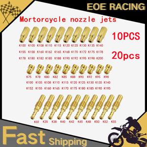 NSR KSR PE PWK PWM Keihin OKO KOSO CVK Mortorcycle 기화기 노즐 메인 제트 및 저속/파일럿 제트 세트 교체 용 10/20 PCS