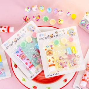 10 개/대 시뮬레이션 크림 아이스크림 디저트 만들기 수제 DIY 케이크 모델 작은 부품 크림 접착제 놀이 집 장난감 어린이 선물
