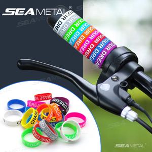 SEAMETAL 30mm 오토바이 핸들 바 커버 안티 슬립 O-링 실리콘 핸들 그립 커버 전기 자전거 핸들 미끄럼 방지 링