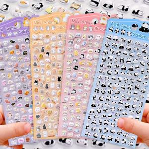 귀여운 3D 퍼피 스티커 카와이 고양이 강아지 케이크 동물 장식 스티커 학생용 저널 다이어리 스크랩북킹 DIY 문구류