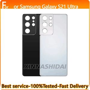 새로운 삼성 갤럭시 S21Ultra SM-G998B SM-G998U 배터리 백 커버 하우징 패널(카메라 유리 포함)