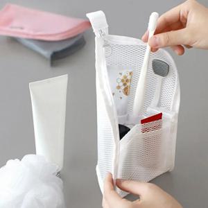 메쉬 여행용 세면도구 가방 휴대용 칫솔 화장품 정리함 메이크업 브러쉬 보관 파우치 욕실 세면팩