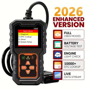 V600 OBD2 진단 스캐너 자동차 코드 리더 차량 상태 검사 도구 자동 코드 리더 스캐너