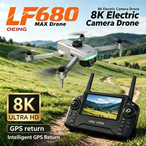 OEING LF680 드론 플라이 카메라 드론 4K HD 전기 제어식 2.4G 스크린 원격 제어 FPV 휴대용 접이식 쿼드콥터 장난감