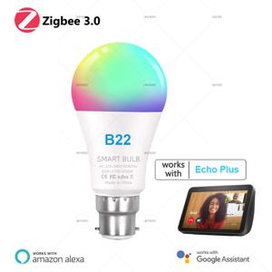 B22 Zigbee 스마트 전구 램프 220V Led RGBCW 조명 음성 제어 타이밍 홈 어시스턴트 APP는 Alexa Google 홈 2MQTT와 함께 작동합니다.