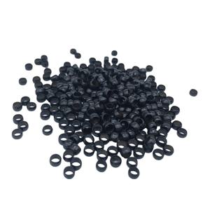 1000개 다용도 4.0mm 비실리콘 나노 라이닝 구슬 구리 나노 링 헤어 틴셀 깃털 연장용 블랙/브라운/베이지