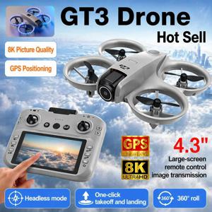 새로운 GPS GT3 MAX 드론 미니 RC 헬리콥터 장난감 스크린 컨트롤 HD 항공기 브러시리스 장애물 회피 쿼드콥터
