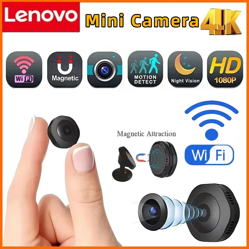 샤오미 4K HD 미니 카메라 무선 휴대용 카메라 야간 투시 캠코더 WiFi 원격 모니터 비디오 음성 녹음기 보안 카메라