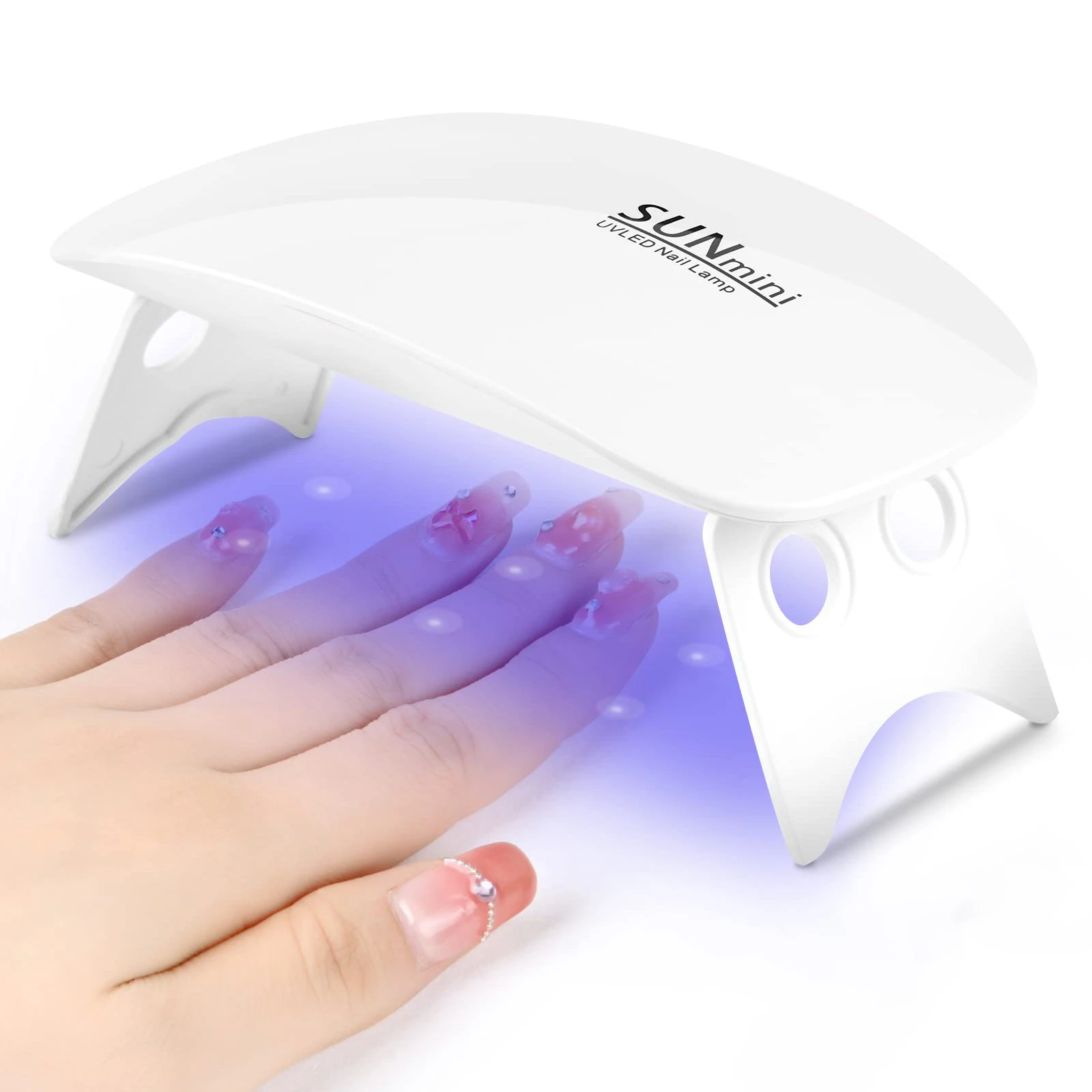 휴대용 6 LED UV 네일 램프 6W 미니 네일 건조기 접이식 매니큐어 도구 젤 폴리쉬 바니쉬 빠른 건조 USB 케이블