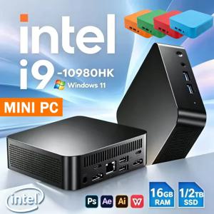 인텔 i9 10980HK 미니 PC 듀얼 LAN 윈도우 11 프로 16GB 램 1TB/2TB M.2 SSD WIFI6 BT5.2 4K HD 게이밍 서버 HTPC 학습용