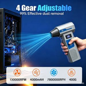 제트 팬 130000RPM 초강력 터보 팬 브러시리스 모터 터보 에어 블로워 4000mAh 충전식 배터리 차량 청소용