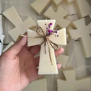 실리콘 몰드 축복 십자가 DIY 제작 비즈 비누 양초 클레이 시멘트 공예 에폭시 레진 주조 실리콘 소재 양초 몰드