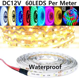LED 스트립 라이트 12V 0.5m 1m 2m 3m 4m 5m SMD 유연한 60leds/m 방수 비/IP65 LED 다이오드 테이프