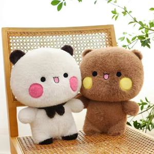 귀여운 곰 부부 두두 팬더 플러시 장난감 재미있는 팬더 이어 인형 베개 친구의 선물 컬렉션 플러시 인형 장식품 크리스마스 선물