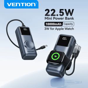 벤션 10000mAh 미니 보조배터리 22.5W 고속 충전 아이폰 17 16용 마그네틱 무선 충전기 애플워치 시리즈 11 10 9 호환