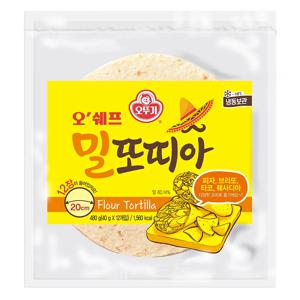 오뚜기 오쉐프 밀또띠아 8호(40g X 12장입) 480g