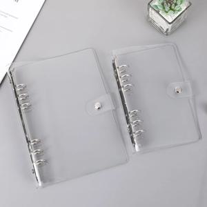 여행용 레저 씰 펀치 카드 A5/A6 노트북 투명 루즈리프 PVC 쉘 레저 학교 사무용