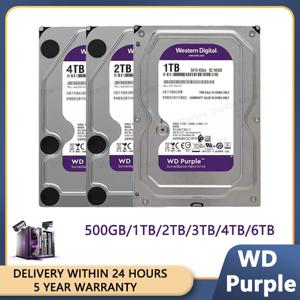 웨스턴 디지털 WD 퍼플 HDD 1TB 2TB 3TB 4TB SATA 6.0Gb/s 3.5인치 하드 드라이브 디스크 (보안 시스템 비디오 레코더용) SSD 하드 디스크