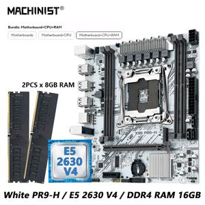 MACHINIST 화이트 X99 PR9-H 마더보드 콤보 인텔 제온 E5 2630 V4 LGA 2011-3 CPU DDR4 16GB RAM NVME M.2 옵션 키트 세트