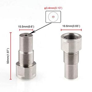 범용 길이 50mm 스테인리스 스틸 차폐 커넥터, 산소 센서, M18X1.5, 자동차 액세서리, 신제품, 1 개
