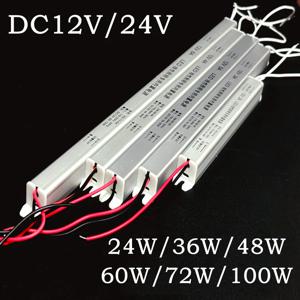 초박형 스위칭 전원 LED 드라이버 전원 공급 장치 AC220V ~ DC12V 24V LED 스트립 조명 변압기 24W 36W 48W 60W 72W 100W