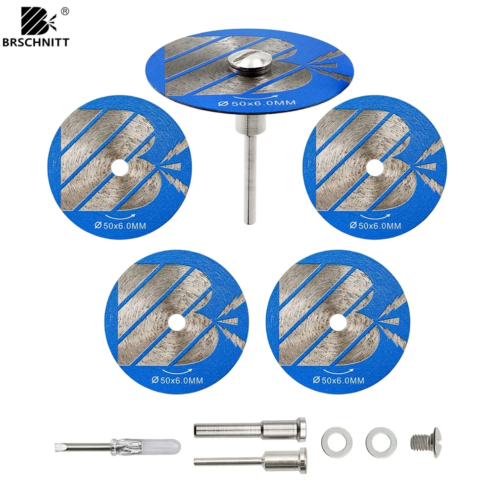 BRSCHNITT 50mm 디스크형 소결 연속톱날 미니 톱날 타일 줄눈 청소 또는 연질 타일 절단용 미니 디스크