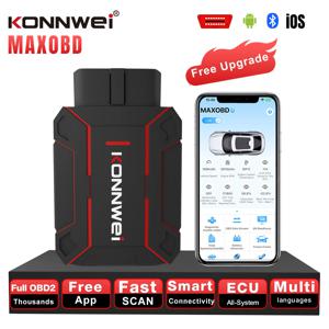 KONNWEI MAXOBD 블루투스 5.2 OBDII 자동차 풀 시스템 진단 스캐너 도구 엔진 에어백 ABS 실시간 데이터 스트림 자동 스캐너