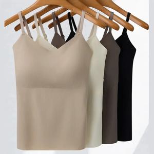 M-2XL 아름다운 백 슬링 롱 베스트 (내장 브라 포함) 여성 여름용 고정컵 아우터웨어/이너웨어 (40-80kg)