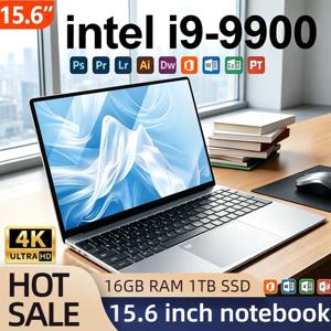 울트라 슬림 15.6인치 노트북 32GB 램 512GB/1TB SSD 인텔 코어 i9 9900 8코어 16스레드 5GHz 게이밍 노트북 1920x1080 사무용 PC