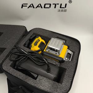 FAAOTU 089LG 프로페셔널 3면 12라인 360 °   레이저 레벨 12V DW 배터리 호환 그린 레이저 도구 (야외용)