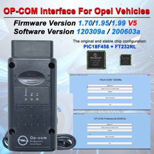 Opcom V2014 V1.99/1.95/1.70 Opel 플래시 펌웨어 업데이트 OBD2 진단 스캐너 도구 (PIC18F458 FTDI 칩 CAN BUS 포함)