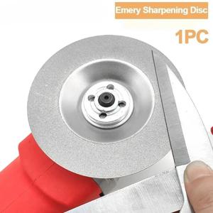 1pc 다이아몬드 샤프닝 휠 100mm 에머리 샤프닝 디스크 연마 디스크 400-800 그릿 앵글 그라인더 주방 가위 도구용