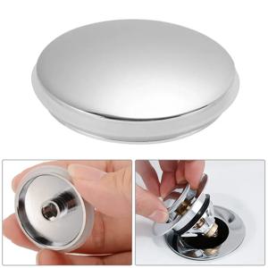 38mm 싱크 탭 구멍 캡 교체 싱크/분지 폐기물 플러그 캡 욕실 분지 싱크 및 욕조 용 간편한 팝업 클릭 Clack Chrome