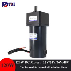 120W DC 브러시드 가변 속도 기어드 모터 5GU 기어박스 포함 풍력 터빈 발전기용 12V 24V 36V 48V