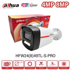 Dahua WizColor 4MP 8MP 스마트 홈 카메라 50m 조명 거리 내장 마이크 4K PoE CCTV SMD IPC-HFW2449TL-S-PRO HFW2849TL-S-PRO