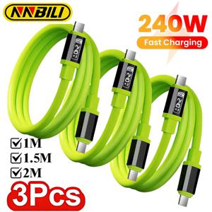 240W USB 타입 C 케이블 PD 고속 충전 휴대폰 충전기 데이터 케이블 (아이폰, 삼성, 샤오미, 화웨이용) USB C to USB C 퀵차지 와이어