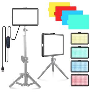 사진 스튜디오 LED 3000-6000k 조명 비디오 필 램프 라이트 패널 사진, 유튜브 RGB 라이브 스트리밍용, 8 인치
