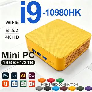 2026년형 미니 PC 윈도우 11 인텔 코어 i9 10980HK 16GB/8GB 램 포켓 데스크탑 PC 1TB/2TB SSD WiFi6 4KHD 게이밍 컴퓨터