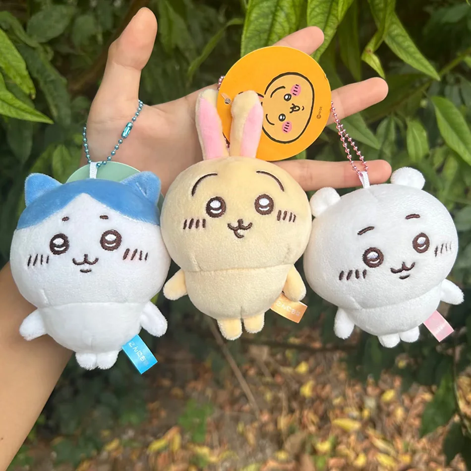 치이카와 애니메이션 10cm 플러시 인형 귀여운 우사치 키체인 하치와레 봉제 펜던트 귀여운 가방 장식품 장난감 선물