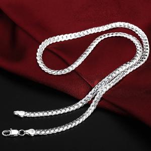 20-60cm 5mm 925 실버 럭셔리 브랜드 디자인 고귀한 목걸이 체인 여성 남성 패션 웨딩 약혼 보석