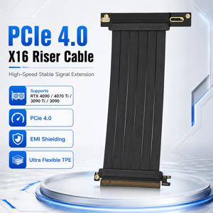 PCI 익스프레스 3.0/4.0 x16 to x16 Gen 4 GPU 더블 리버스 그래픽 카드 확장 케이블 라이저 카드 ITX 금도금 커넥터용