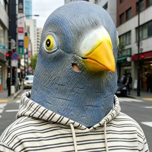 비둘기 마스크 의상 참신한 할로윈 의상 파티 새 머리 귀여운 재미있는 마스크