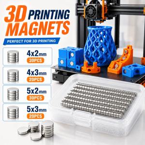 밤부랩 미니 자석 세트 N35 NdfeB 영구 강력 원형 자석 3D 프린터 DIY 부품용 3D 프린팅 도구 키트