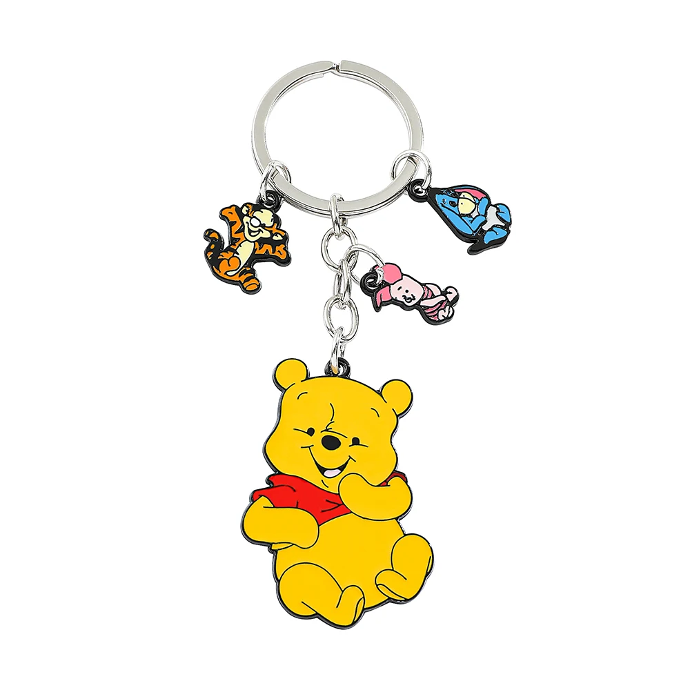 만화 애니메이션 푸우 곰 열쇠고리 달콤하고 귀여운 위니 푸우 키체인 친구 생일 액세서리 선물